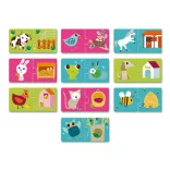Djeco Párovacie puzzle Kto kde býva - Habitat