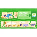 Djeco Skladacie puzzle, Malé a veľké, 10 dielov