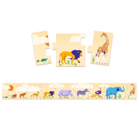 Djeco Skladacie puzzle, Malé a veľké, 10 dielov