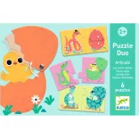 Djeco Puzzle na spájanie „Čie je to vajce?“ 12 dielov – Funny eggs