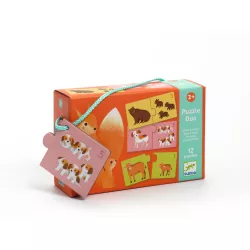 Djeco Párovacie puzzle Čie je mláďa 24 ks - Baby animals