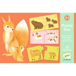 Djeco Párovacie puzzle Čie je mláďa 24 ks - Baby animals