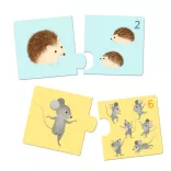 Djeco Párovacie puzzle Čie je mláďa 24 ks - Baby animals