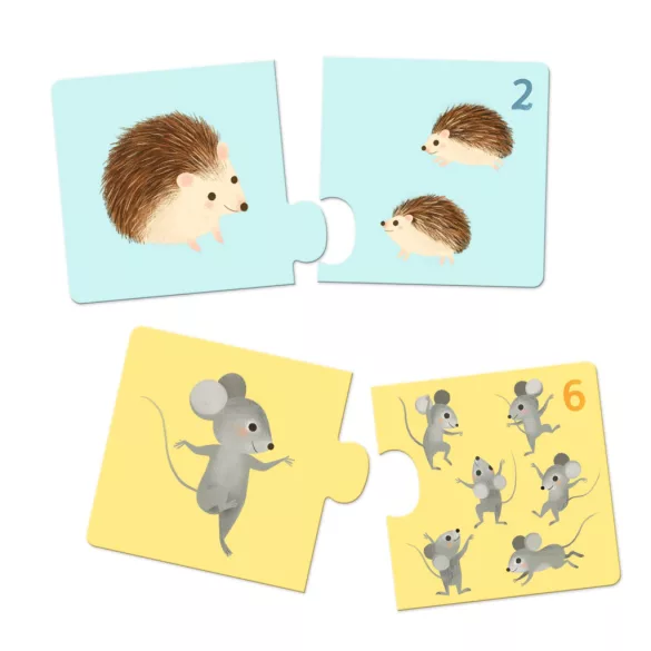 Djeco Párovacie puzzle Čie je mláďa 24 ks - Baby animals