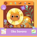 Djeco Vzdelávacia hra na pozorovanie Hľadaj a toč Savana - Eduludo Obs Savana