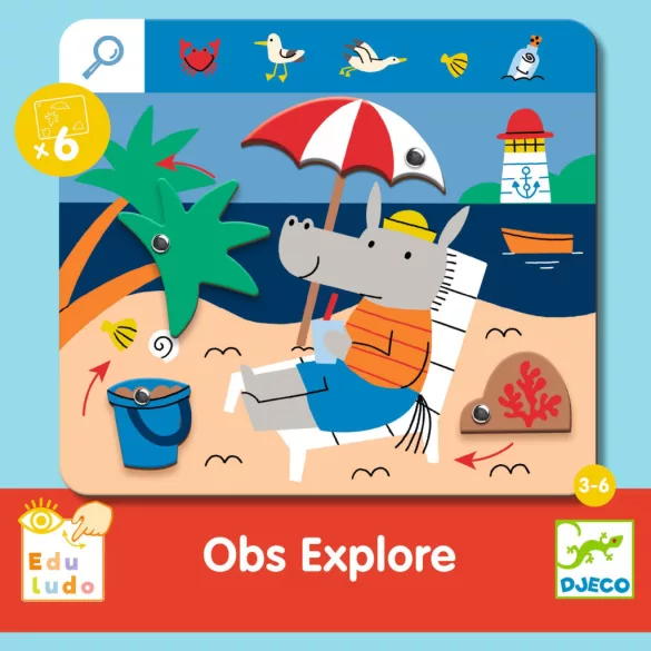 Djeco Vzdelávacia hra na pozorovanie Hľadaj a toč Dobrodružstvo - Eduludo Obs Explore