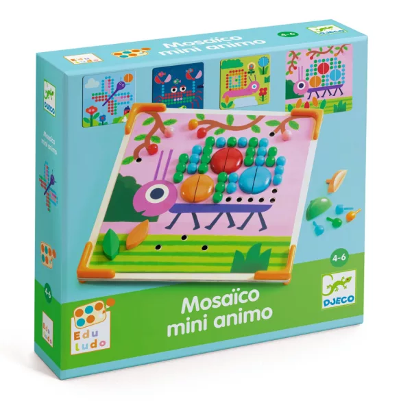 Djeco Mozaika s bodkami Domáce zvieratká – Mosaico Mini Animo
