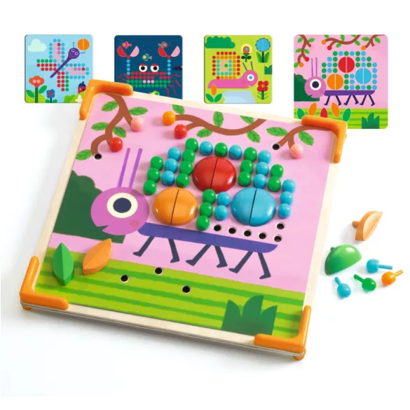 Djeco Mozaika s bodkami Domáce zvieratká – Mosaico Mini Animo