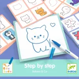 Djeco Kreslenie krok za krokom Zvieracie mláďatá – Eduludo Step by step Babies and Co