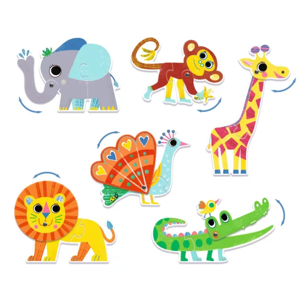 Djeco Párovacie puzzle So slonmi - Articulo Animals