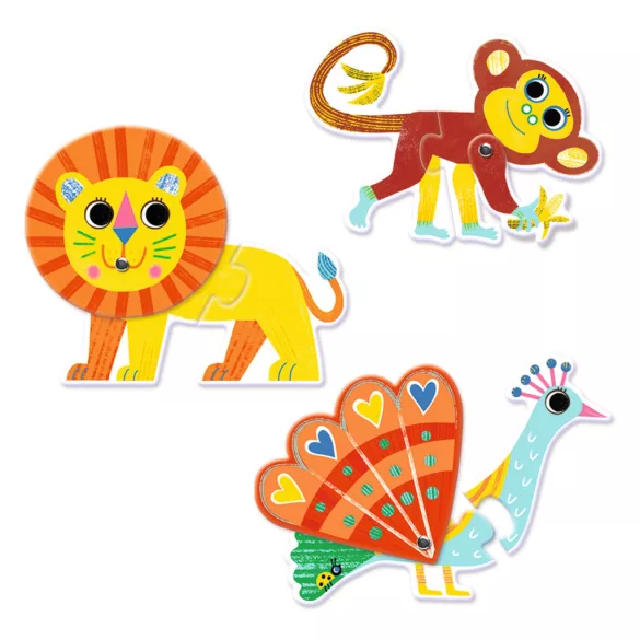 Djeco Párovacie puzzle So slonmi - Articulo Animals