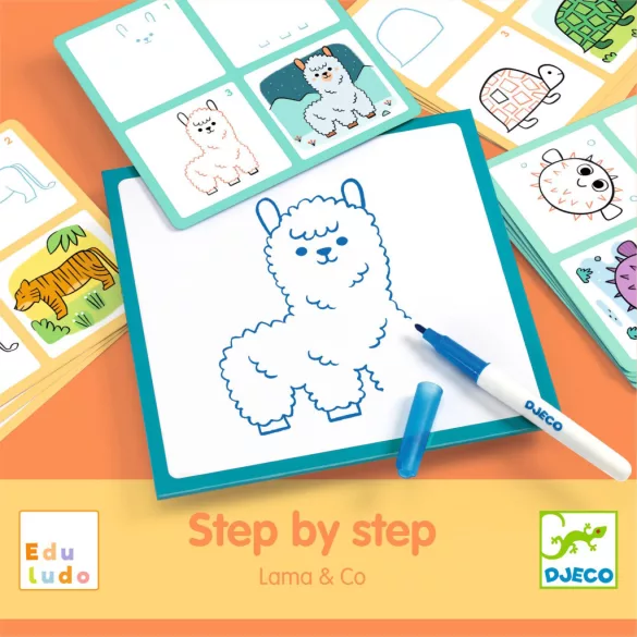 Djeco Eduludo Kreslenie krok za krokom Vzory – Eduludo Step by Step Lama & Co