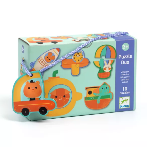 Djeco Párovacie puzzle Vozidlá 20 dielov - Duo Vehicles