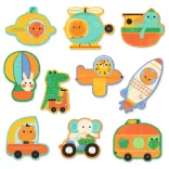 Djeco Párovacie puzzle Vozidlá 20 dielov - Duo Vehicles