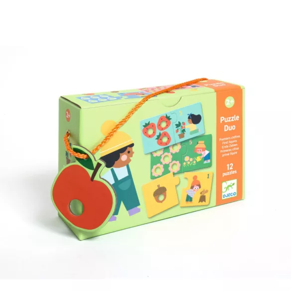 Djeco Párovacie puzzle Čísla 24 ks - First figures