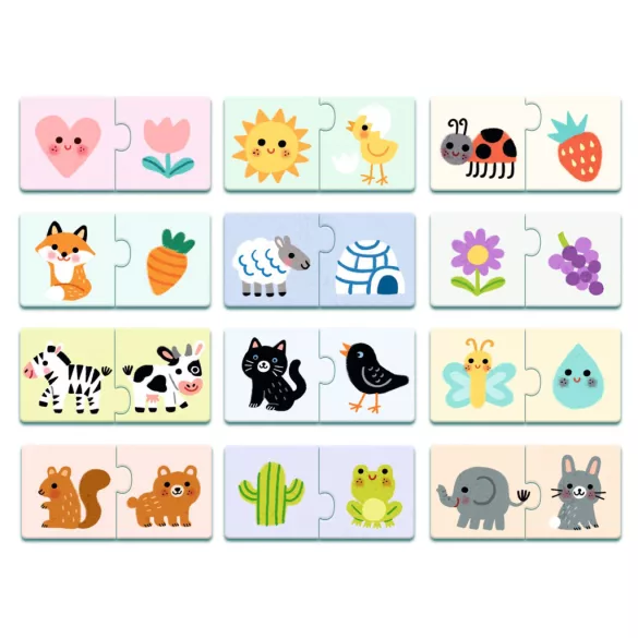 Djeco Párovacie puzzle Farby 24 ks - Colours