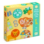 Djeco Spoločenská hra 5 v 1 Divoké zvieratá - Wild animals, 5 GAMES