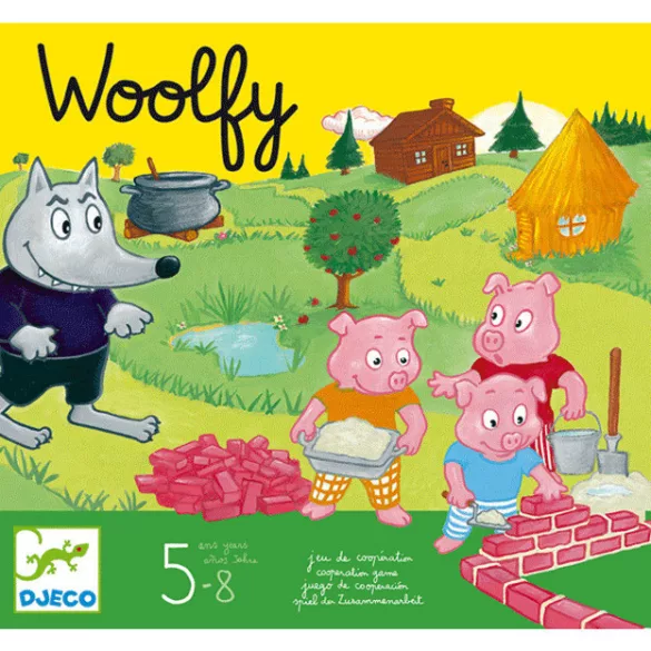 Djeco spoločenská kooperatívna hra Vlk a 3 prasiatka - Woolfy