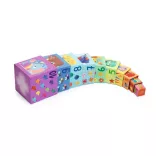 Djeco skladacie kocky pyramída - Rainbow