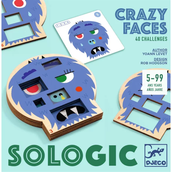 Djeco Logická hra Bláznivé tváre - Crazy faces