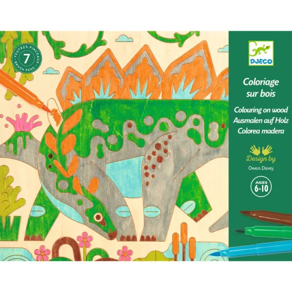 Djeco Design by Umelecký ateliér Omalovánky Dino svet - Dino world