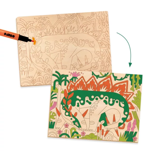 Djeco Design by Umelecký ateliér Omalovánky Dino svet - Dino world