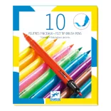 Sada štetcových fixiek Djeco – 10 žiarivých farieb