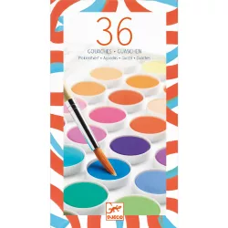 Djeco Gouache farby v tubách, 36 farieb