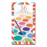 Djeco Gouache farby v tubách, 36 farieb