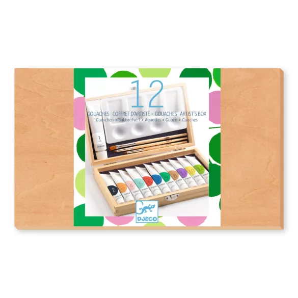 Djeco Design by Umelecká dielňa Sada na maľovanie - 12 Gouaches Artist’s box