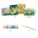Djeco Design by Umelecká dielňa Maľovanie s reliéfom Tropický les - Tropical forest
