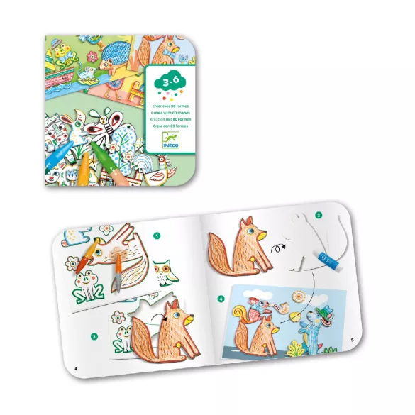 Djeco Kolážová dielňa – Svet, ktorý treba vytvoriť, zvieratá – A world to create, animals
