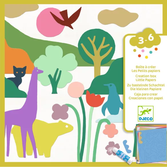 Djeco Design by Kollázs műhely Malé papierové tvary – Little papers