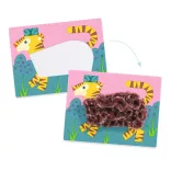 Djeco Kolážová dielňa Zvieratká s klobúkmi z vlny a suchého zipsu - Wool and Velcro With hats