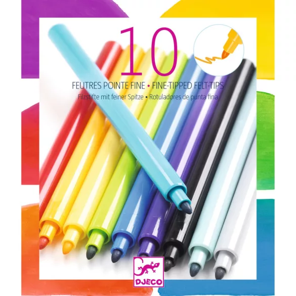 Sada fixiek Djeco Dúha 10 farieb - Rainbow