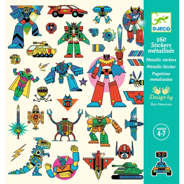Djeco Nálepky Roboty - Robots