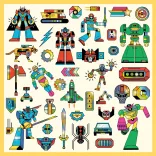 Djeco Nálepky Roboty - Robots