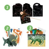 Djeco Kreatívna dielňa, 6 techník v 1 krabici – Svet dinosaurov