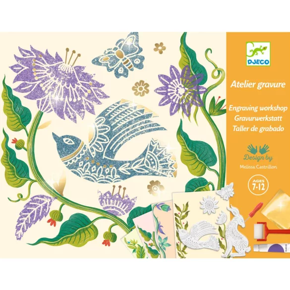 Djeco Umelecká dielňa Tlač kvetu mučenky - Passionflower