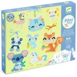 Djeco Artistic Aqua Sada na vytváranie obrazov z perličiek Chlpatí priatelia - Furry friends