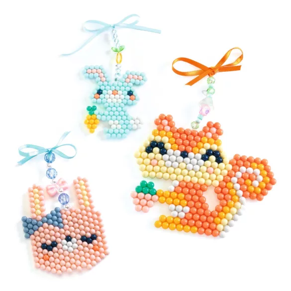 Djeco Artistic Aqua Sada na vytváranie obrazov z perličiek Chlpatí priatelia - Furry friends
