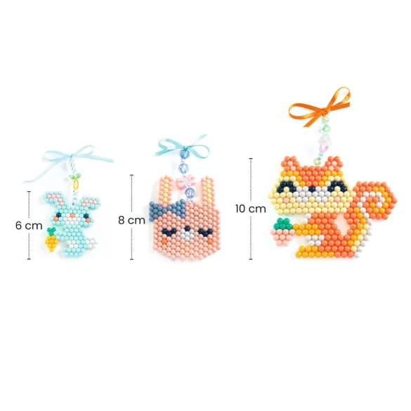 Djeco Artistic Aqua Sada na vytváranie obrazov z perličiek Chlpatí priatelia - Furry friends