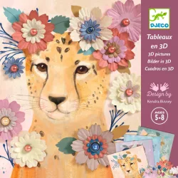   Djeco Design by Umelecký ateliér Zvieratá s kvetinami - Kvetinové vence