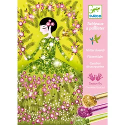   Djeco Sada na výrobu trblietavých obrázkov – Trblietavé šaty – Glitter dresses