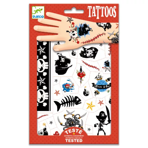 Djeco Design by Samolepky na tetovanie Piráti - Pirates
