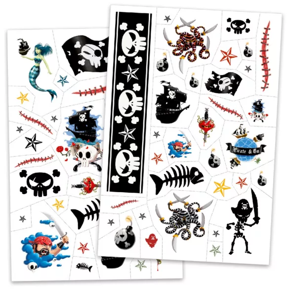 Djeco Design by Samolepky na tetovanie Piráti - Pirates