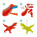 Djeco Výroba zvieracích figúrok na sponkách, dinosaury