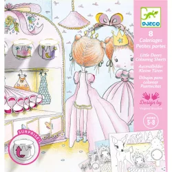   Djeco Design by Prekvapenie – omaľovánky Pupiho dvierka – Pupi's little doors