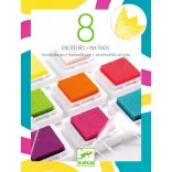 Djeco Design by Kreatív eszközök Sada atramentových podušiek 8 popových farieb - 8 atramentových podušiek a 1 čistič pop