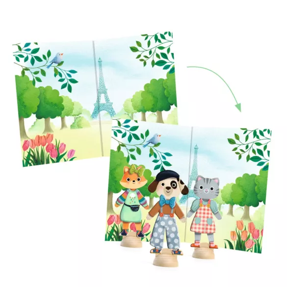 Djeco Design by Papírbaba obliekačka Štýlovo v Paríži – Bonjour Paris